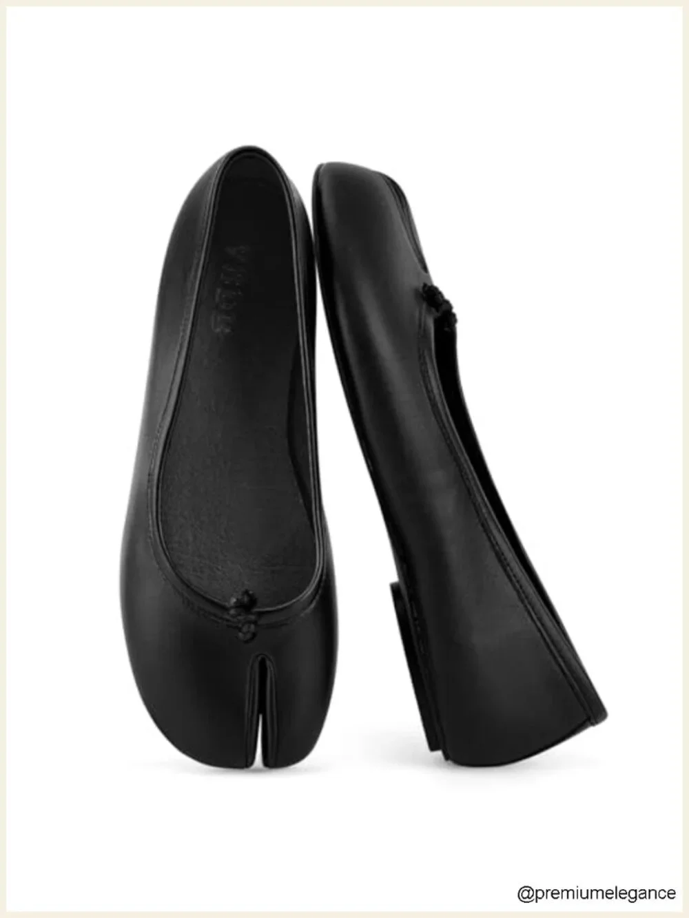 Wide Width Split Toe Ballet Flats Pull-On Low Heel Comfort Shoes